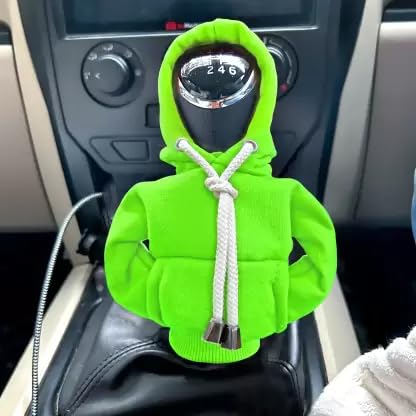 Car Gear Hoodie Cover - NEON GREEN - Compatible for All Types, Universal Knob Cover