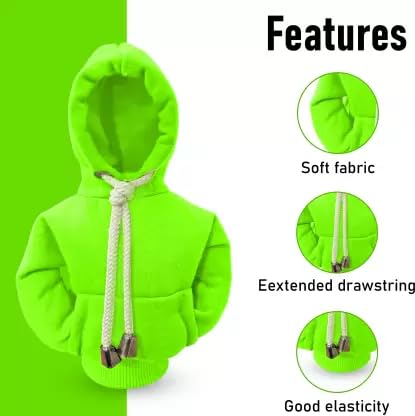 Car Gear Hoodie Cover - NEON GREEN - Compatible for All Types, Universal Knob Cover
