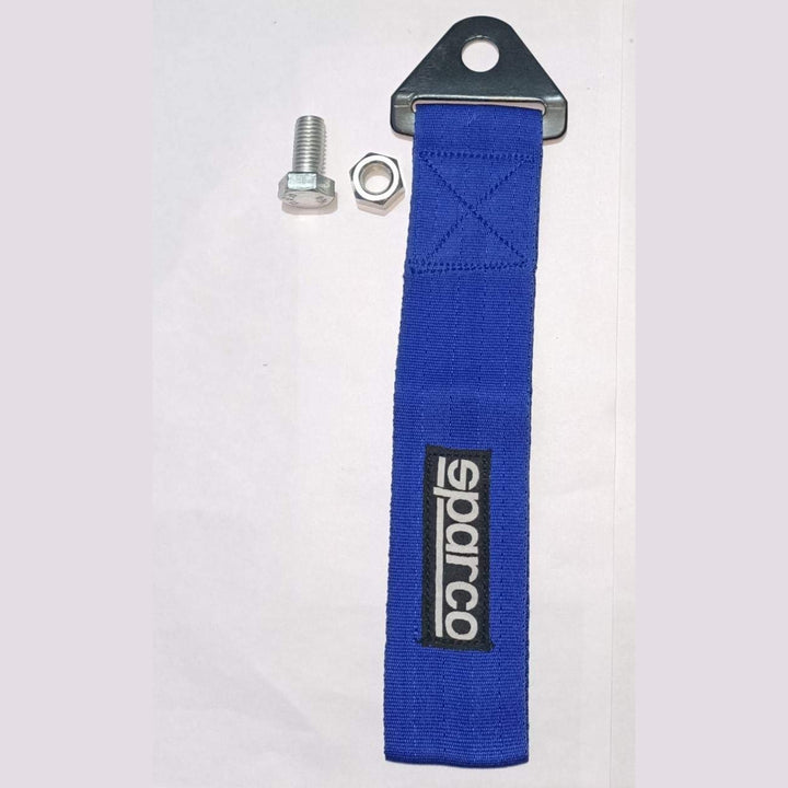 SPARCO Universal Front & Rear Tow Strap/Tow Hook Towing Belt - Blue