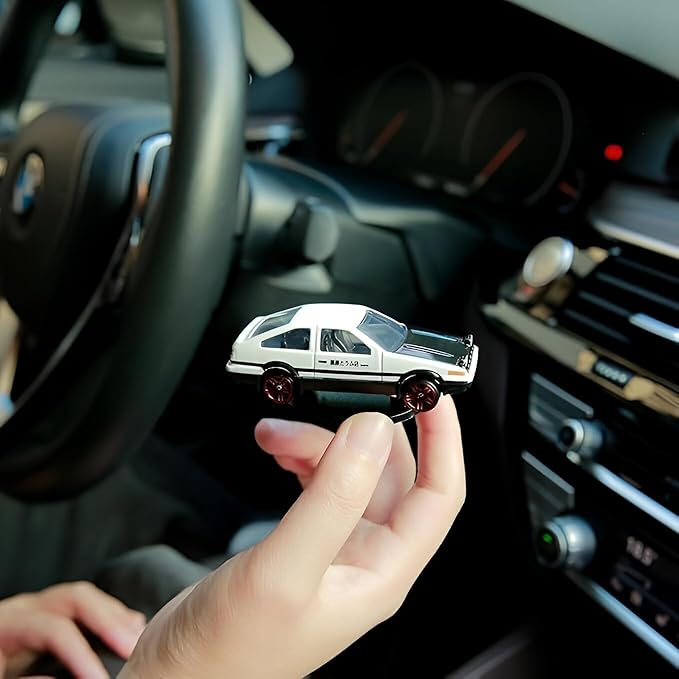 Drifting Car Model with Rotating Base - WHITE - Mini Dashboard Decoration