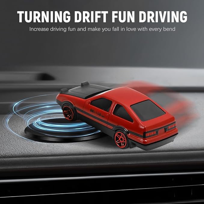 Drifting Car Model with Rotating Base - RED - Mini Dashboard Decoration